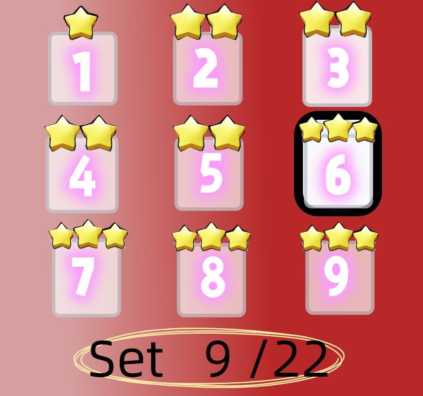 3 star、4 star and 5 star,Set 1 - Set 21 all Sticker