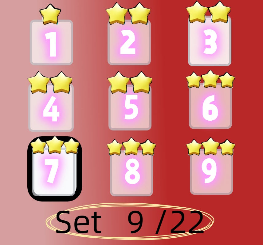3 star、4 star and 5 star,Set 1 - Set 21 all Sticker
