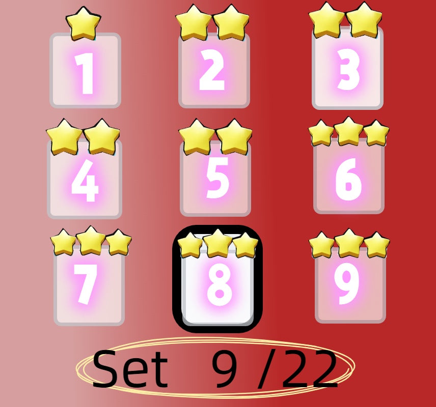 3 star、4 star and 5 star,Set 1 - Set 21 all Sticker