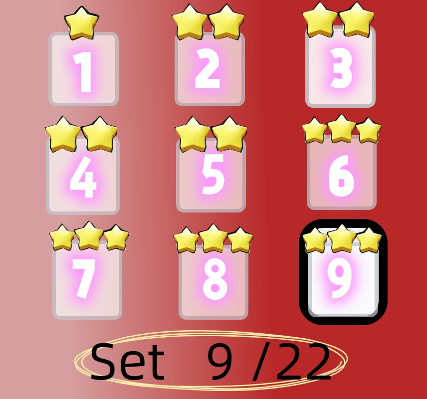 3 star、4 star and 5 star,Set 1 - Set 21 all Sticker