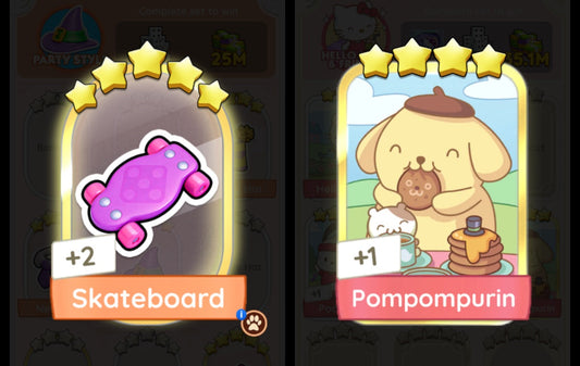 Set16 &Set20 Skateboard & Pompompurin,Set16-9 & Set20-6