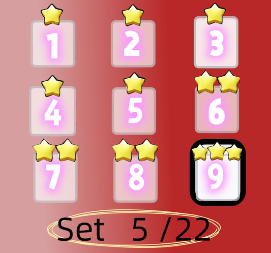 3 star、4 star and 5 star,Set 1 - Set 21 all Sticker
